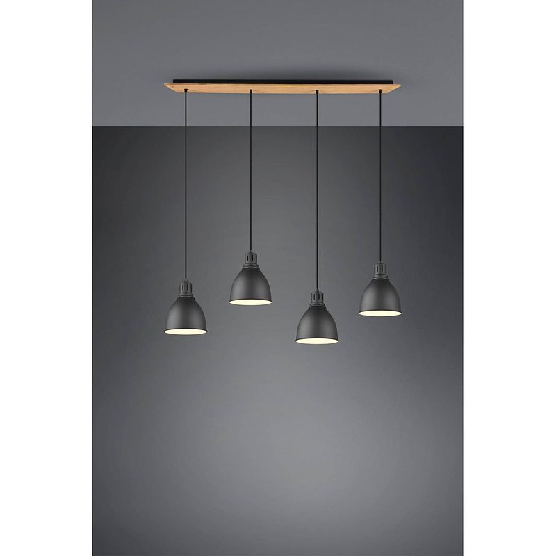 Foto van Industriële hanglamp henley - metaal - zwart