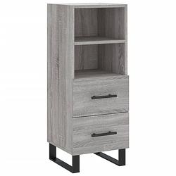 Foto van Vidaxl dressoir 34,5x34x90 cm bewerkt hout grijs sonoma eikenkleurig