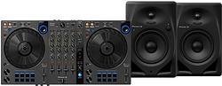 Foto van Productnaam pioneer dj ddj-flx6 + pioneer dj dm-50d-bt zwart