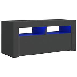 Foto van Vidaxl tv-meubel met led-verlichting 90x35x40 cm grijs