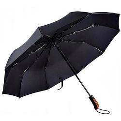 Foto van Luxe stormparaplu - opvouwbaar en windproof - zwart- ø 100 cm