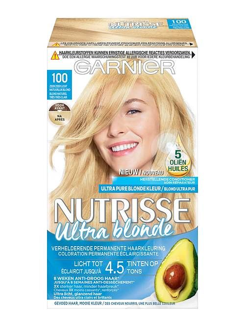 Foto van Garnier nutrisse ultra blonde permanente haarverf 100 extra licht blond