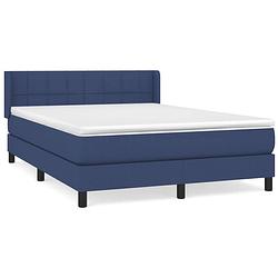 Foto van The living store boxspringbed - comfort - bed - 193x147x78/88 cm - blauw