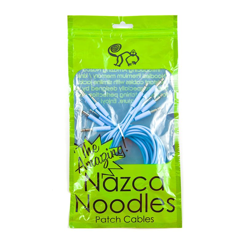 Foto van Cre8audio nazca noodles blue 75 cm patchkabels (5 stuks)