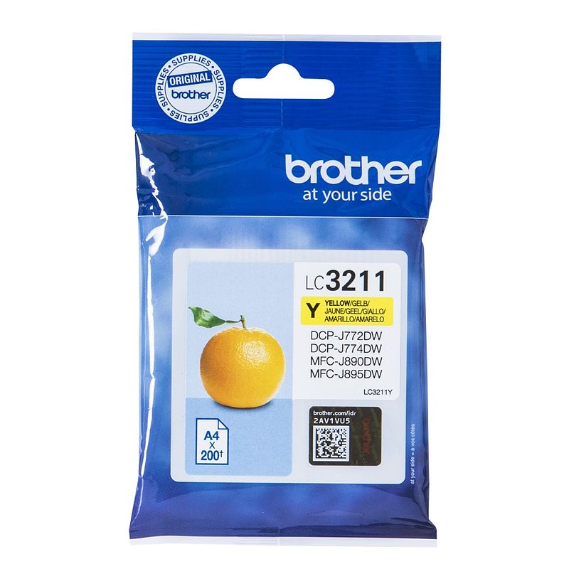 Foto van Brother lc-3211y inkt geel