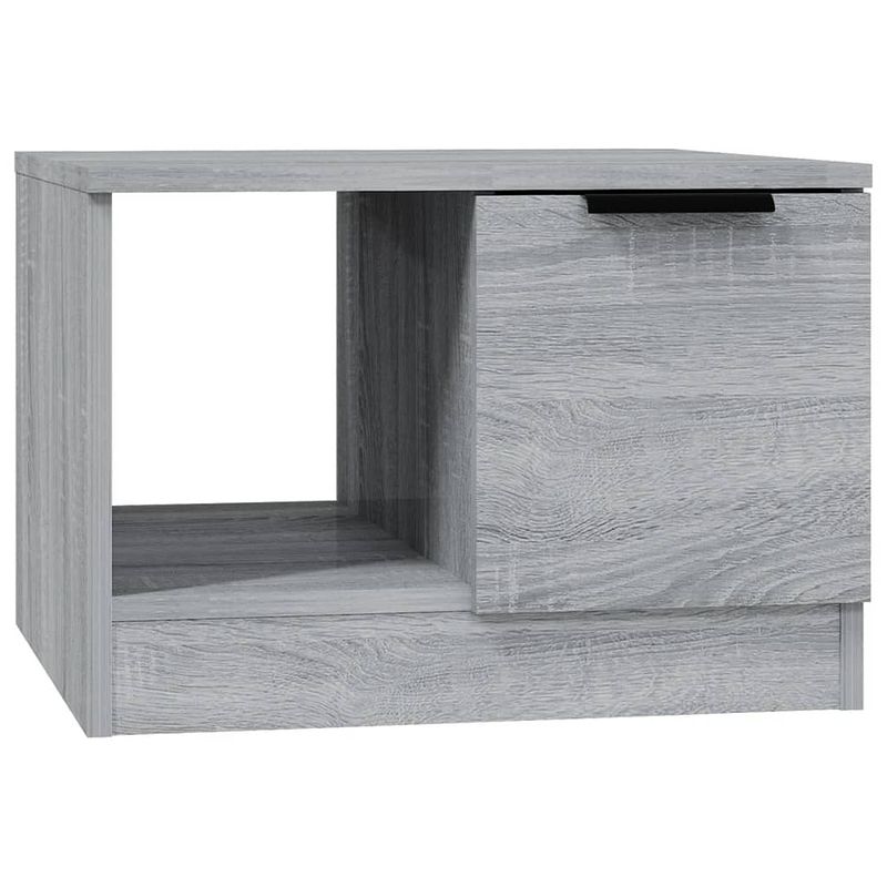 Foto van Vidaxl salontafel 50x50x36 cm bewerkt hout grijs sonoma eikenkleurig