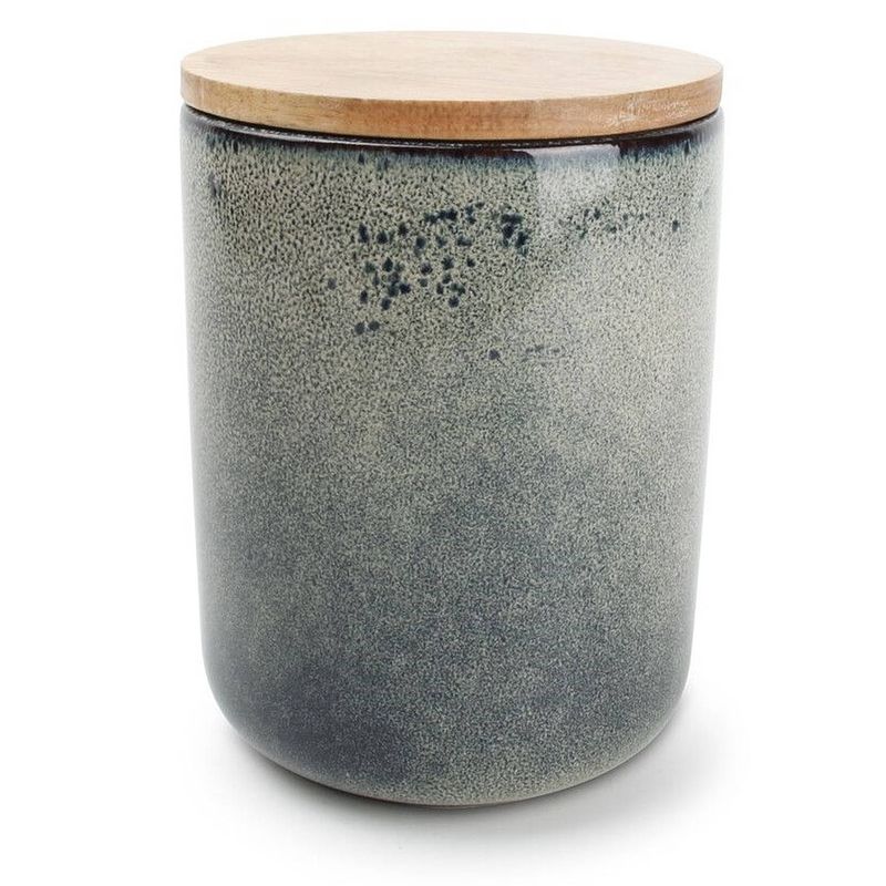 Foto van Salt & pepper voorraadpot meridian groen/blauw - ø 12 cm / 1 liter