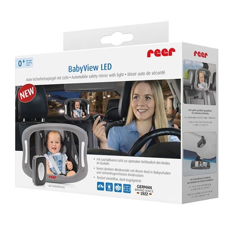 Foto van Reer babyview autospiegel met led verlichting