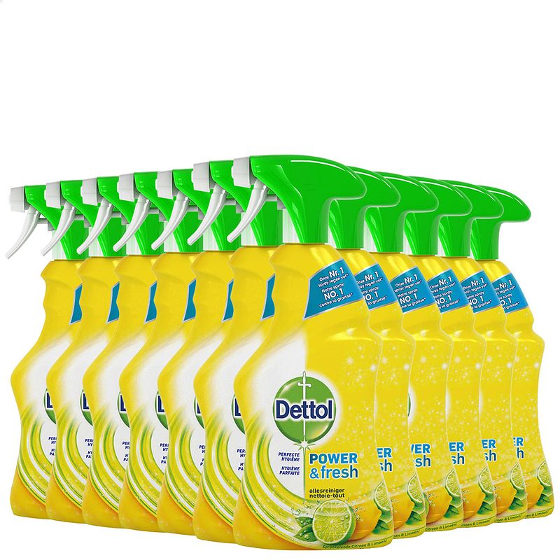 Foto van Dettol allesreiniger spray power & fresh - citrus - 500ml x12