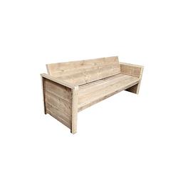 Foto van Wood4you - tuinbank vlieland - steigerhout bouwpakket -180lx72hx57d cm