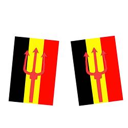 Foto van Vlaggenlijn ek/wk voetbal rode duivels belgië 8 meter
