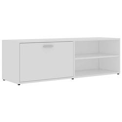 Foto van The living store tv-kast modern - wit - 120 x 34 x 37 cm - 1 deur - 2 vakken