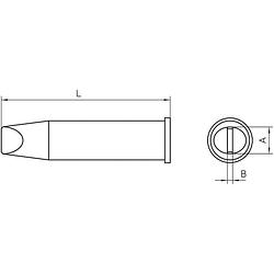 Foto van Weller xht e soldeerpunt beitelvorm grootte soldeerpunt 7.6 mm inhoud: 1 stuk(s)