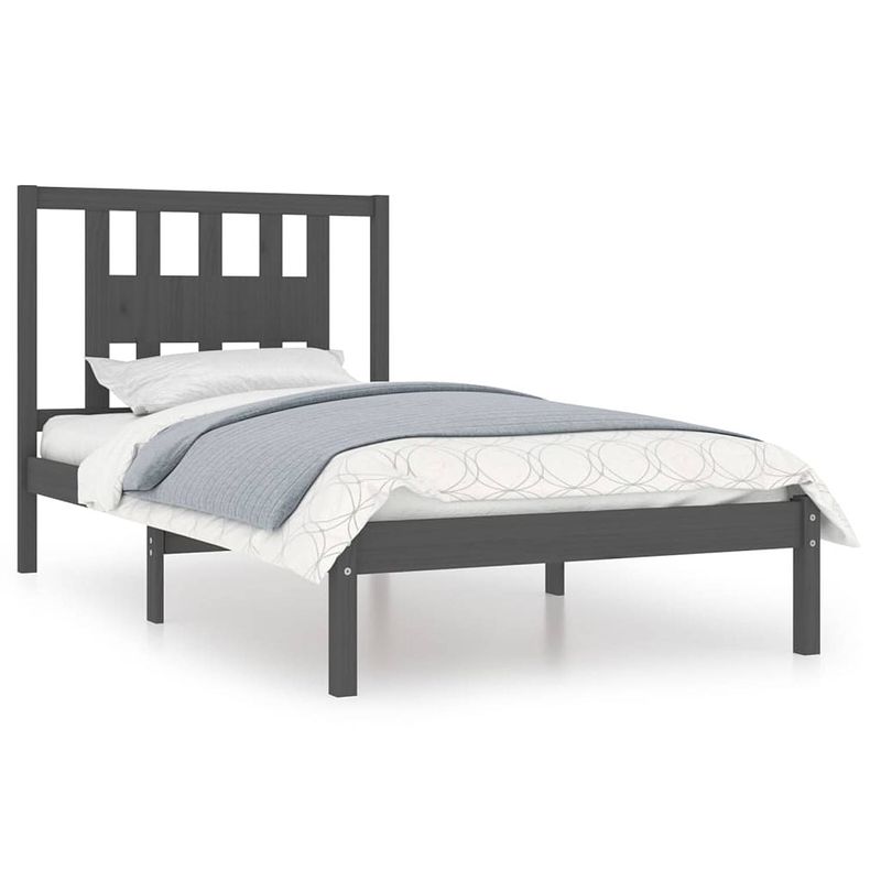 Foto van The living store bedframe klassiek hout - 205.5 x 106 x 100 cm - grenenhout