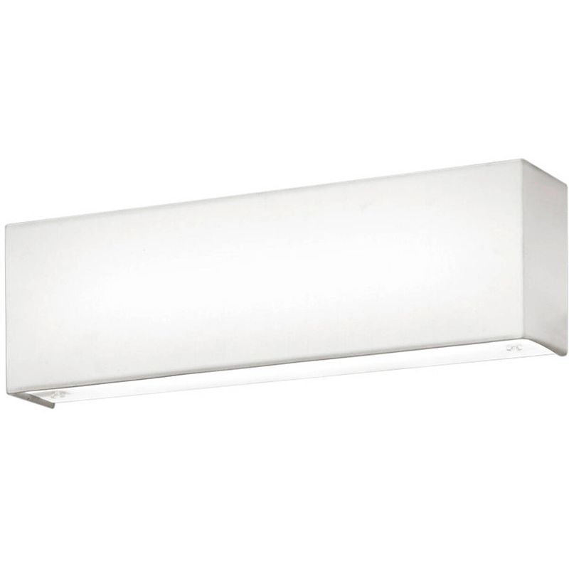 Foto van Led wandlamp - wandverlichting - trion lanago - 6w - warm wit 3000k - dimbaar - rechthoek - mat wit - aluminium