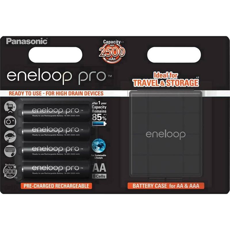 Foto van Panasonic eneloop pro hr06 box oplaadbare aa batterij (penlite) nimh 2500 mah 1.2 v 4 stuk(s)