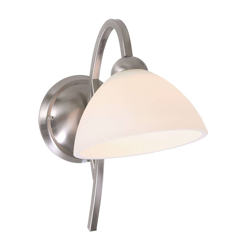 Foto van Klassieke wandlamp - steinhauer - glas - klassiek - e27 - l: 28cm - voor binnen - woonkamer - eetkamer - zilver