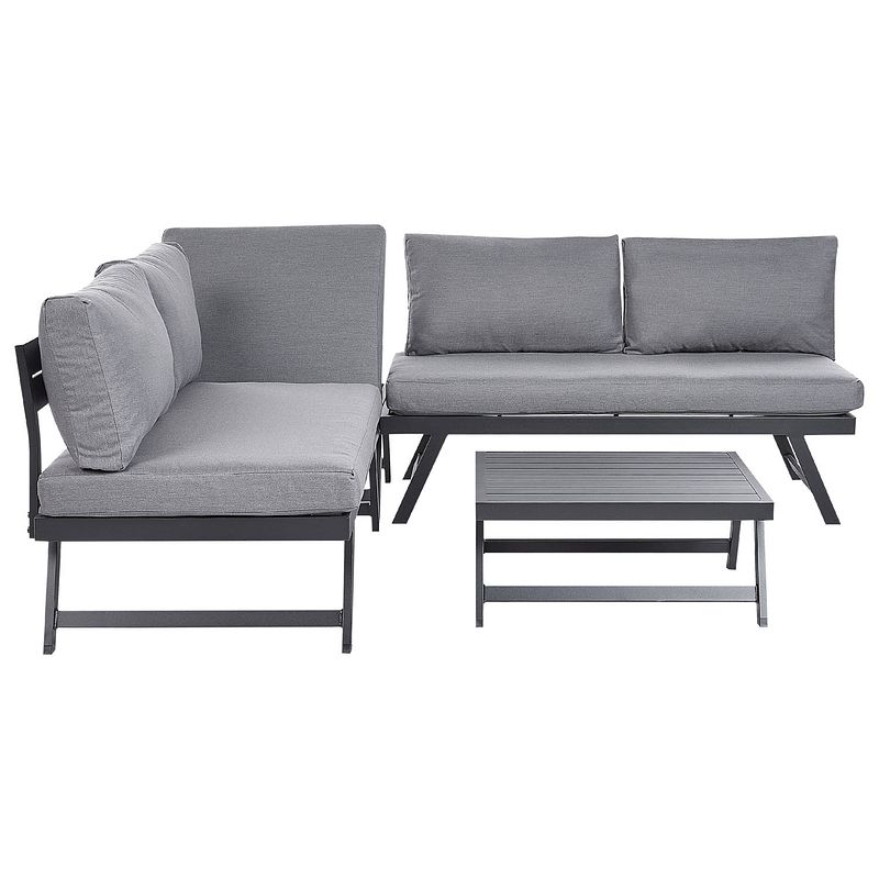 Foto van Beliani coccorino - loungeset-grijs-aluminium