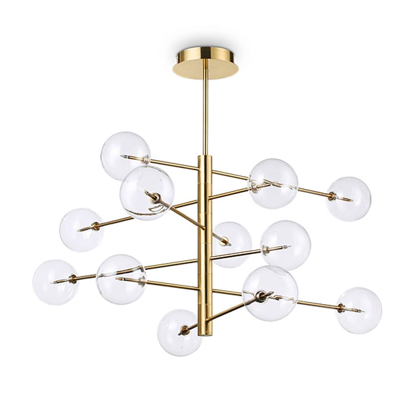 Foto van Ideal lux equinoxe - moderne hanglamp - metaal - g4 - messing - stijlvol design