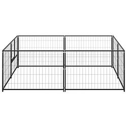 Foto van The living store hondenkennel grote buitenren - 200 x 200 x 70 cm - zwart