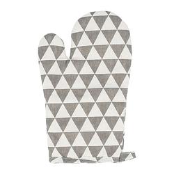 Foto van Krumble ovenwant driehoek patroon - katoen - grijs/wit
