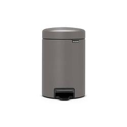 Foto van Brabantia newicon pedaalemmer 3 liter met kunststof binnenemmer - mineral concrete grey