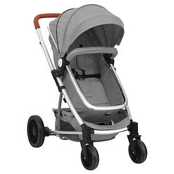 Foto van Vidaxl kinderwagen 2-in-1 aluminium lichtgrijs