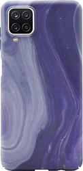 Foto van Bluebuilt purple marble hard case samsung a12 back cover