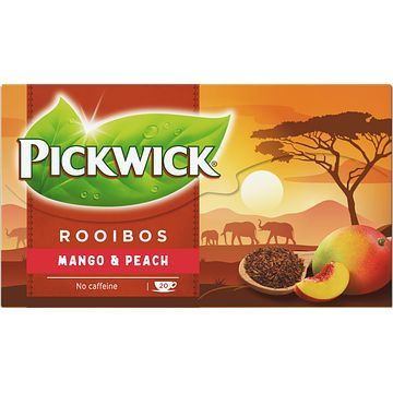 Foto van Pickwick mango & perzik rooibos thee 20 stuks bij jumbo