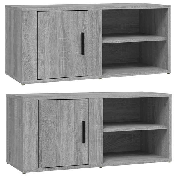 Foto van Vidaxl tv-meubels 2 st 80x31,5x36 cm bewerkt hout grijs sonoma eiken