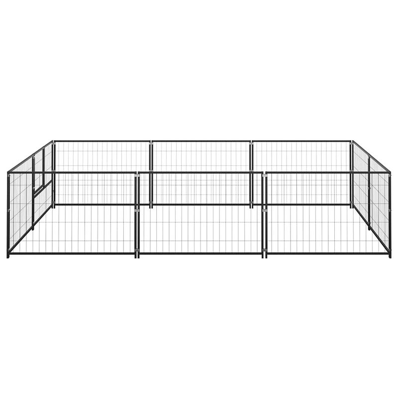 Foto van The living store buitenren grote hondenkennel - 300x200x70 cm - staal