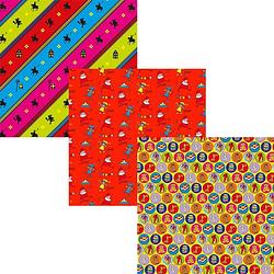 Foto van Assortiment 3 sinterklaaspapier cadeaupapier inpakpapier - 200 x 70 cm - 6 rollen