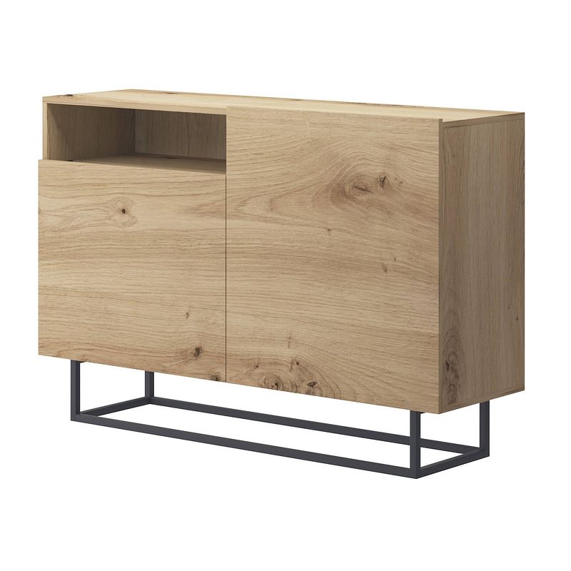 Foto van Meubella - dressoir eos - eiken - 120 cm