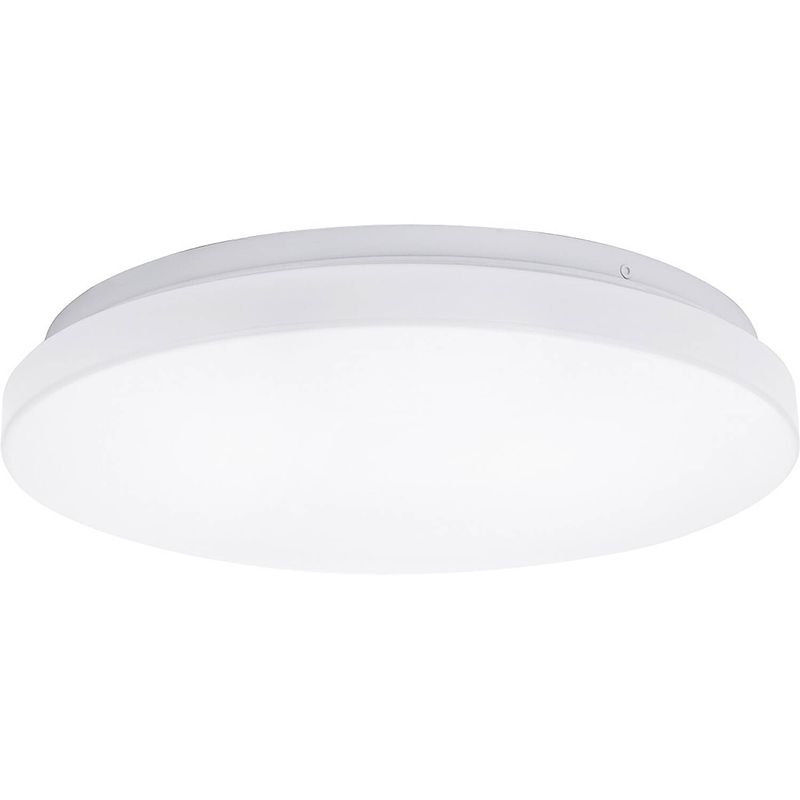 Foto van Led plafondlamp - aigi syna - opbouw rond 20w - warm wit 3000k - mat wit - aluminium