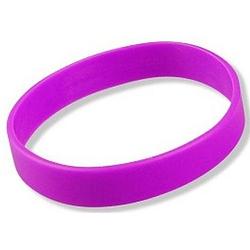 Foto van Siliconen armband neon paars - verkleedarmdecoratie