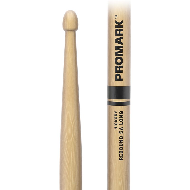 Foto van Promark rbh565law rebound 5a long hickory drumstokken