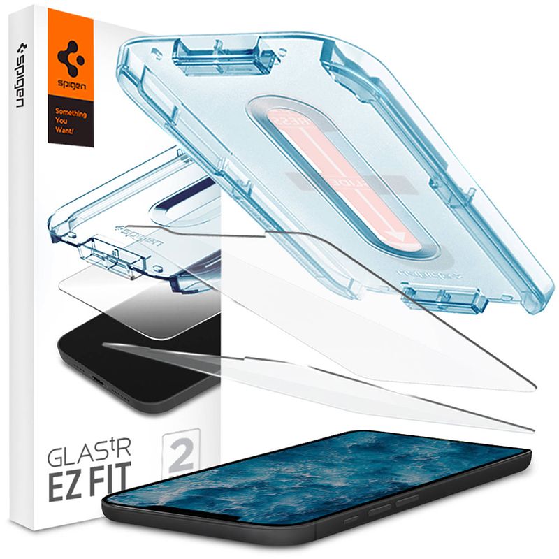 Foto van Glastr ez fit screenprotector + applicator voor de iphone 12, iphone 12 pro