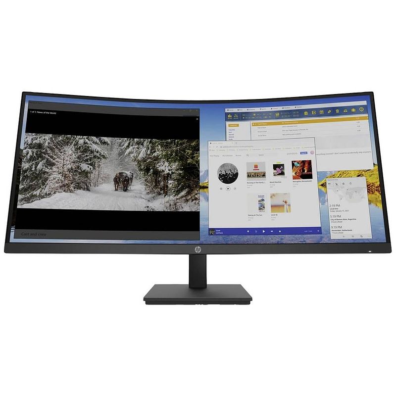 Foto van Hp m34d led-monitor 86.4 cm (34 inch) energielabel g (a - g) 3440 x 1440 pixel wqhd 5 ms displayport, hdmi, usb-c® usb 3.2 (gen 1), usb 3.2 gen 1,