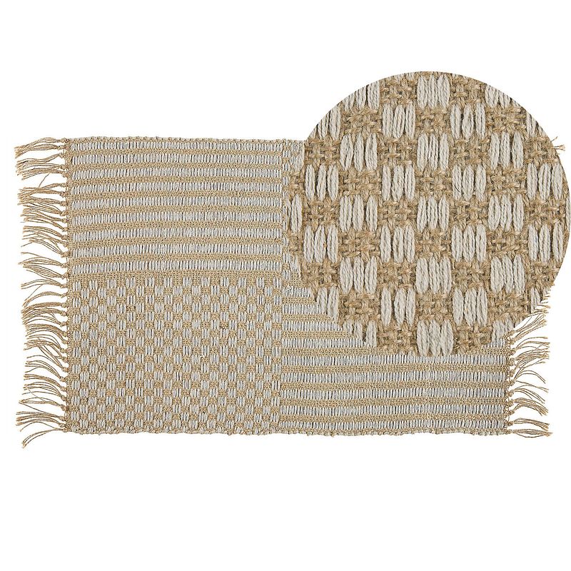 Foto van Beliani adabag - vloerkleed-beige-jute