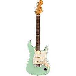 Foto van Fender vintera ii 70s stratocaster rw surf green elektrische gitaar met deluxe gigbag