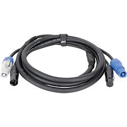 Foto van Dap fp21 hybrid cable 3 m dmx/stroomkabel power pro & 5-pins xlr