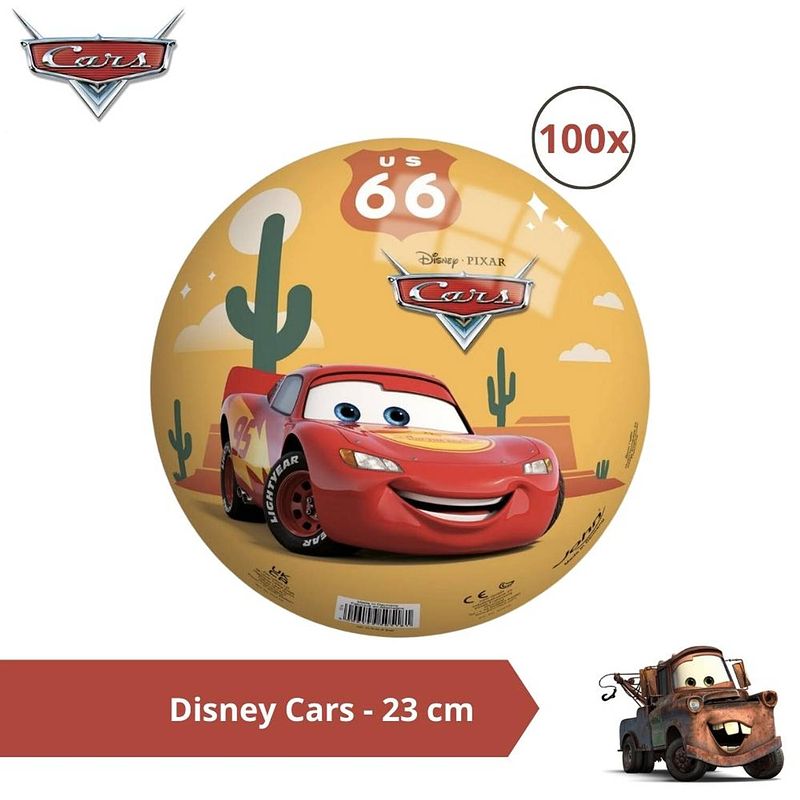 Foto van Bal - voordeelverpakking - disney cars - 23 cm - 100 stuks