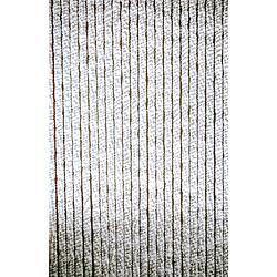 Foto van Lesli living vliegengordijn kattenstaart wit/grijs 90x220 cm