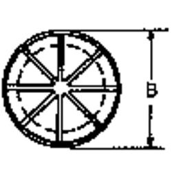 Foto van Pb fastener af0625 kabeldoorvoering montagegat: 15.9 mm klem-ø (max.): 11.1 mm plaatdikte (max.): 3.2 mm polyamide zwart 1 stuk(s)