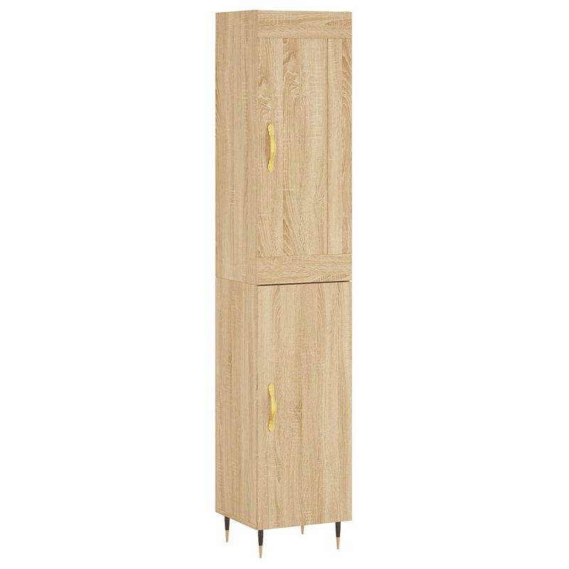 Foto van Vidaxl hoge kast 34,5x34x180 cm bewerkt hout sonoma eikenkleurig