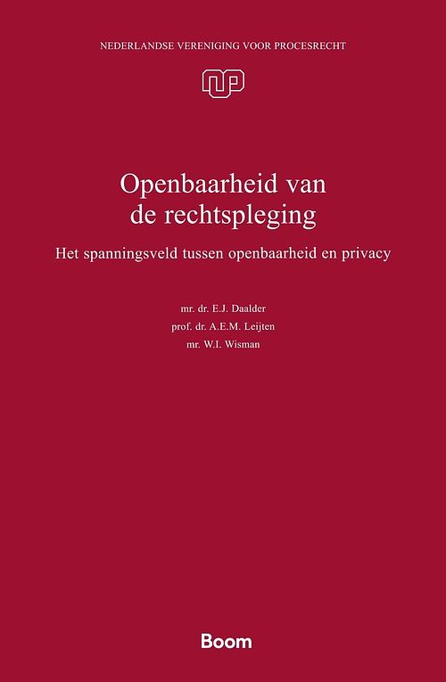 Foto van Openbaarheid van de rechtspleging - a.e.m. leijten, w.i. wisman, e.j. daalder - ebook