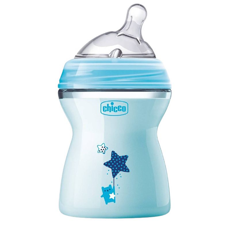 Foto van Chicco zuigfles bimba 2m+ 250 ml polymeer/siliconen blauw