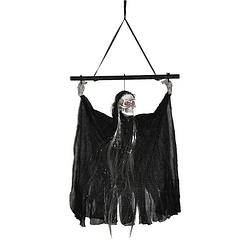 Foto van Halloween hangende horror halloween decoratie geest 30 cm met licht en geluid - halloween poppen