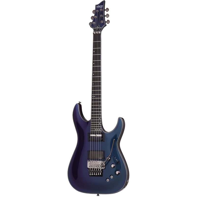 Foto van Schecter hellraiser hybrid c-1 fr s ultra violet elektrische gitaar met sustainiac