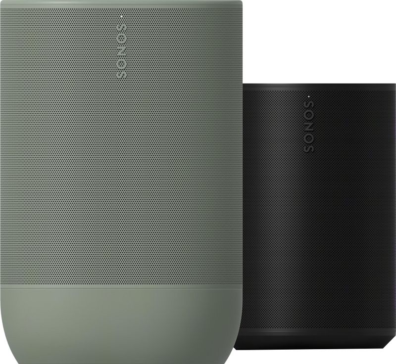 Foto van Sonos move 2 groen + era 100 zwart